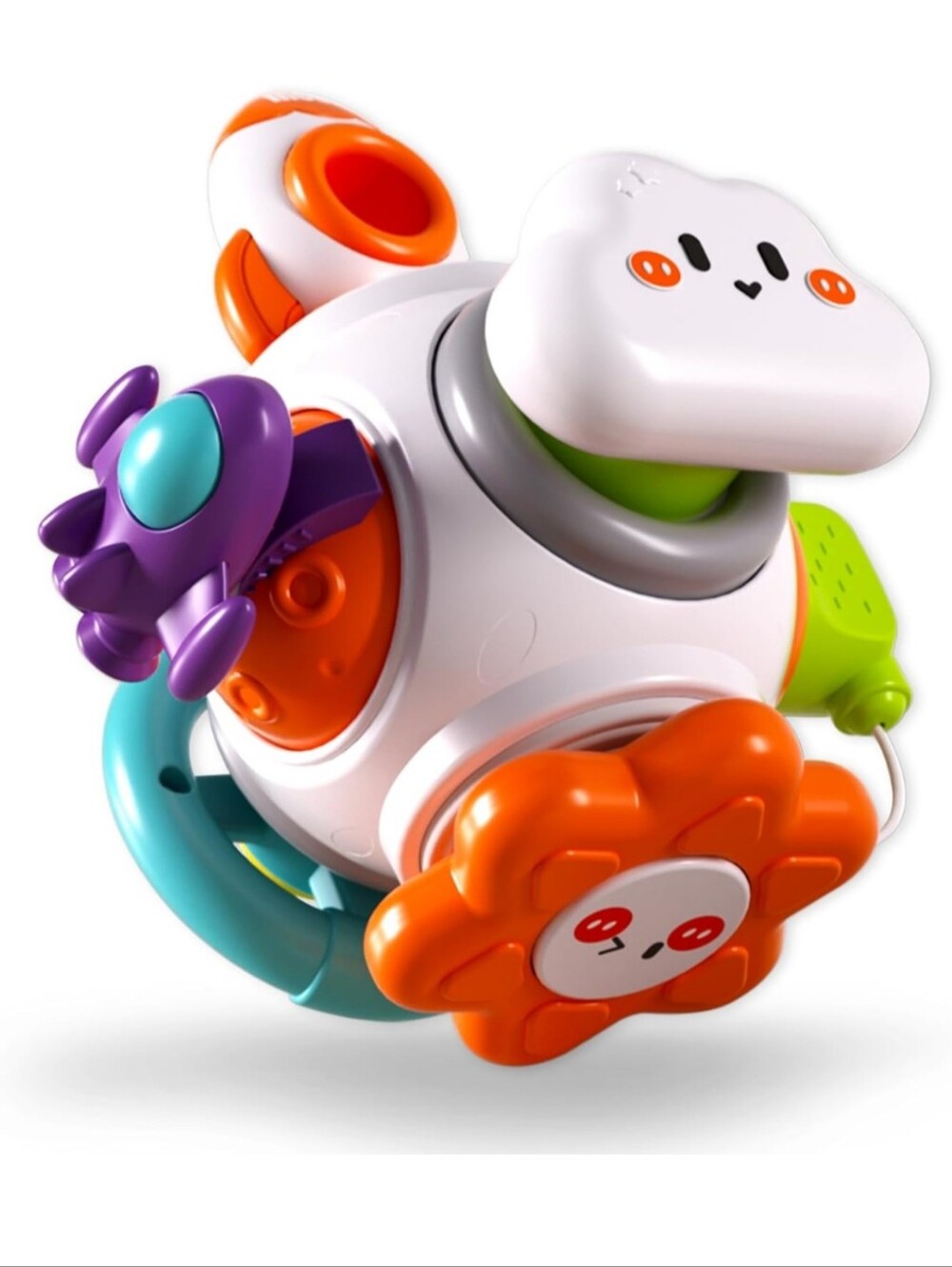 Cloud & Flower Sensory Activity Ball Toy - White, Orange, Purple, Teal, Green